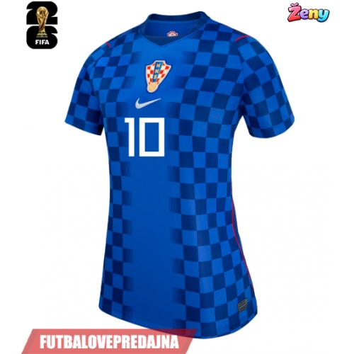 Lacne Ženy Futbalové dres Chorvátsko Luka Modric #10 MS 2026 Krátky Rukáv - Preč